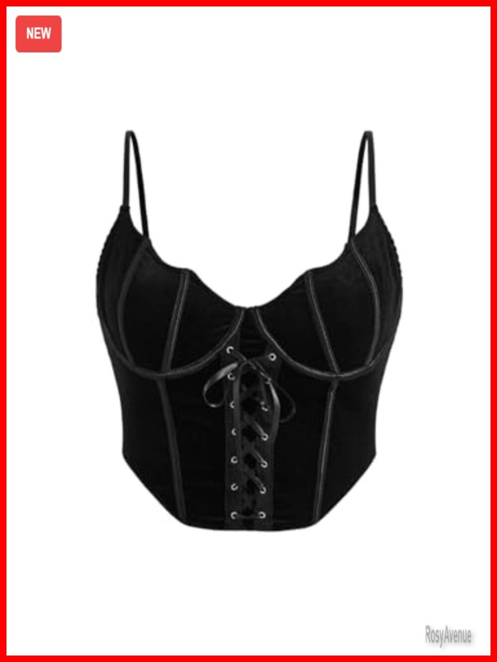 Plus Size Gothic Lace Up Corset Crop Top Sleeveless Camisole